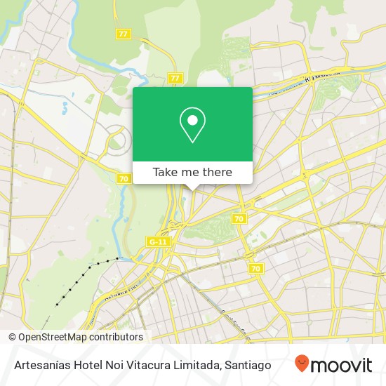 Mapa de Artesanías Hotel Noi Vitacura Limitada, Avenida Nueva Costanera 3736 7630000 Vitacura, Vitacura, Región Metropolitana de Santiago