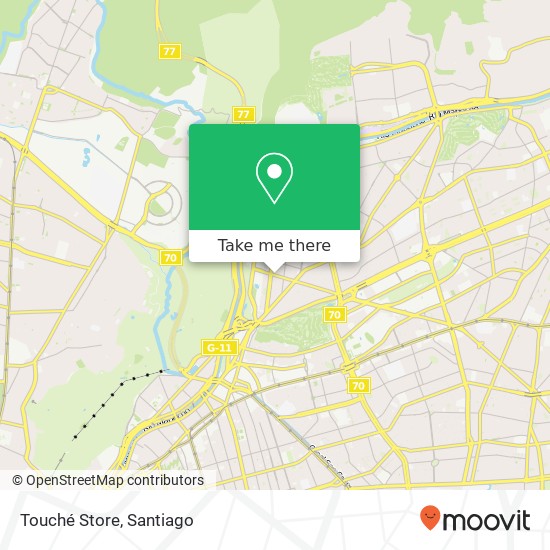 Touché Store, Avenida Alonso de Córdova 7630000 Vitacura, Vitacura, Región Metropolitana de Santiago map