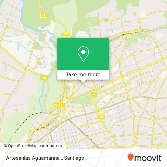 Mapa de Artesanías Aguamarina ., Avenida Vitacura 7630000 Vitacura, Vitacura, Región Metropolitana de Santiago