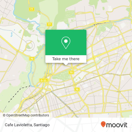 Mapa de Cafe Lavioletta, Avenida Alonso de Córdova 4073 7630000 Vitacura, Vitacura, Región Metropolitana de Santiago
