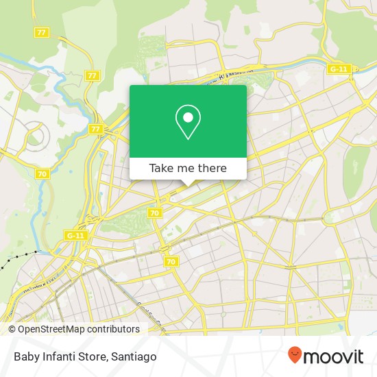 Mapa de Baby Infanti Store, 7550000 Las Condes, Las Condes, Región Metropolitana de Santiago