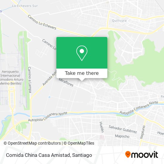 Mapa de Comida China Casa Amistad