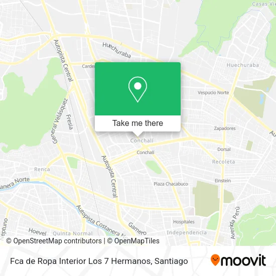 Fca de Ropa Interior Los 7 Hermanos map