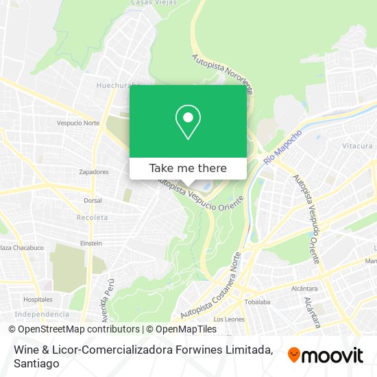 Mapa de Wine & Licor-Comercializadora Forwines Limitada