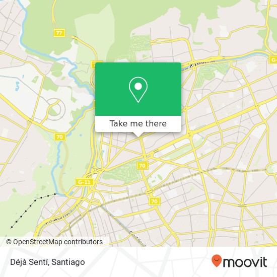 Mapa de Déjà Sentí, Avenida Vitacura 4355 7630000 Vitacura, Vitacura, Región Metropolitana de Santiago