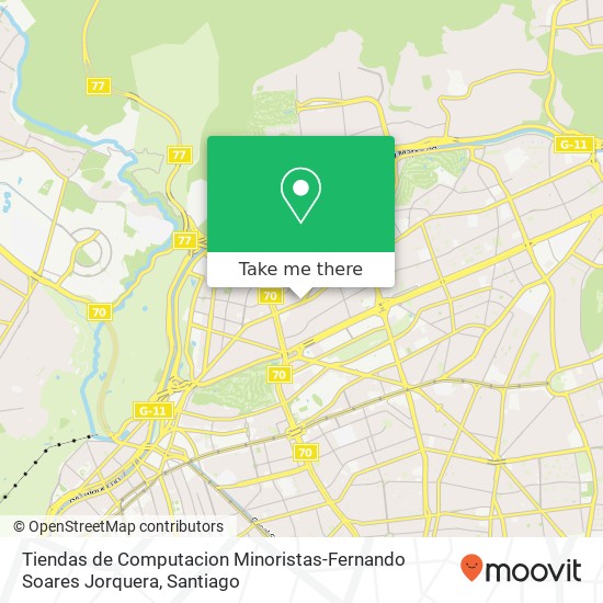 Mapa de Tiendas de Computacion Minoristas-Fernando Soares Jorquera, Avenida Vitacura 5250 7630000 Vitacura, Vitacura, Región Metropolitana de Santiago