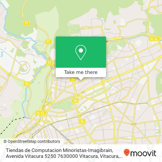 Tiendas de Computacion Minoristas-Imagibrain, Avenida Vitacura 5250 7630000 Vitacura, Vitacura, Región Metropolitana de Santiago map
