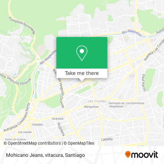 Mohicano Jeans, vitacura map