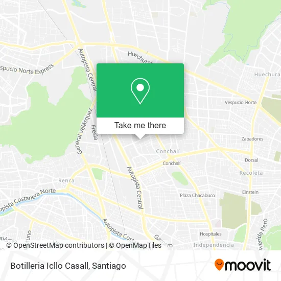 Botilleria Icllo Casall map