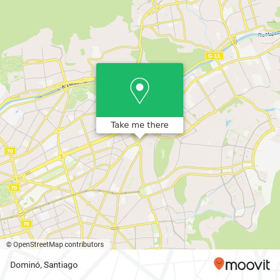 Dominó, Avenida Las Condes 7550000 Las Condes, Las Condes, Región Metropolitana de Santiago map