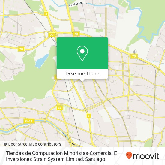 Mapa de Tiendas de Computacion Minoristas-Comercial E Inversiones Strain System Limitad, Avenida Barón de Juras Reales 4427 8540000 Conchalí, Conchalí, Región Metropolitana de Santiago