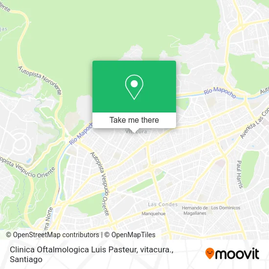 Clinica Oftalmologica Luis Pasteur, vitacura. map