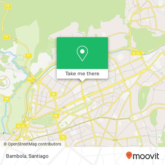 Mapa de Bambola, Avenida Vitacura 7630000 Vitacura, Vitacura, Región Metropolitana de Santiago