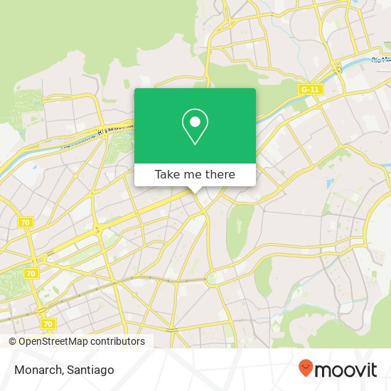 Monarch, Avenida Padre Hurtado Norte 7550000 Las Condes, Las Condes, Región Metropolitana de Santiago map