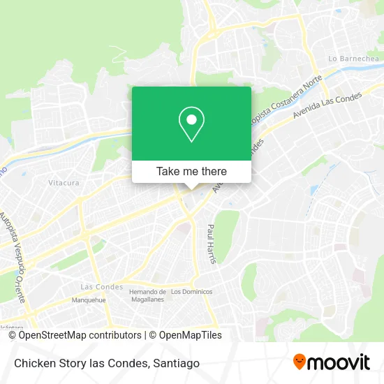 Chicken Story las Condes map