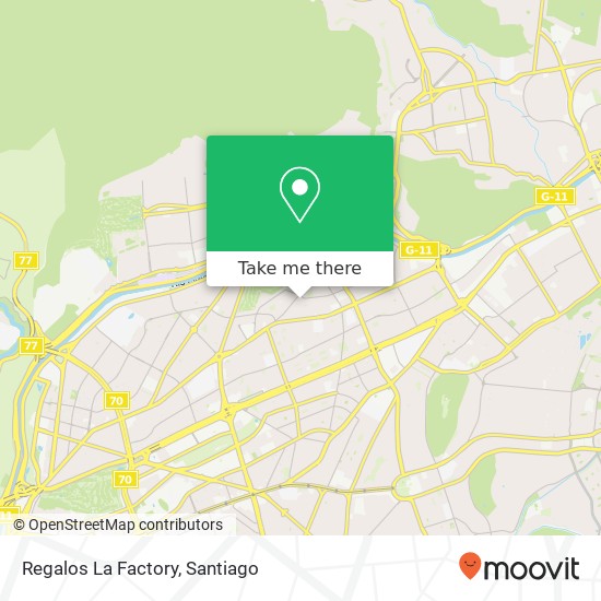 Mapa de Regalos La Factory, Pasaje Romilio Burgos 2559 7630000 Vitacura, Vitacura, Región Metropolitana de Santiago