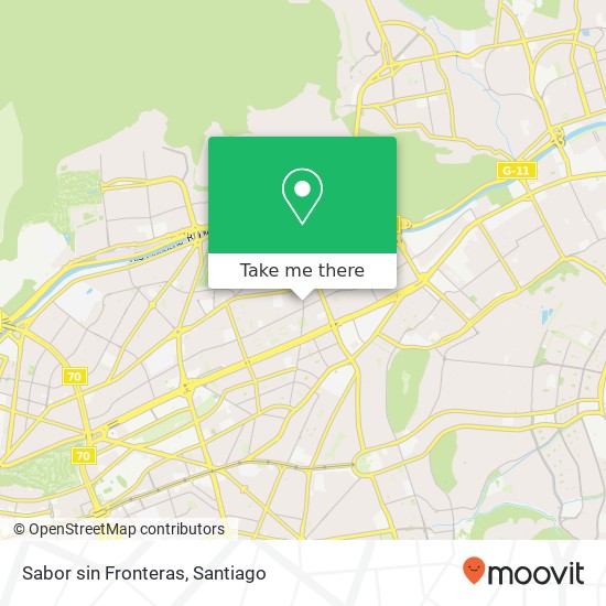 Mapa de Sabor sin Fronteras, Avenida Las Tranqueras 1352 7630000 Vitacura, Vitacura, Región Metropolitana de Santiago