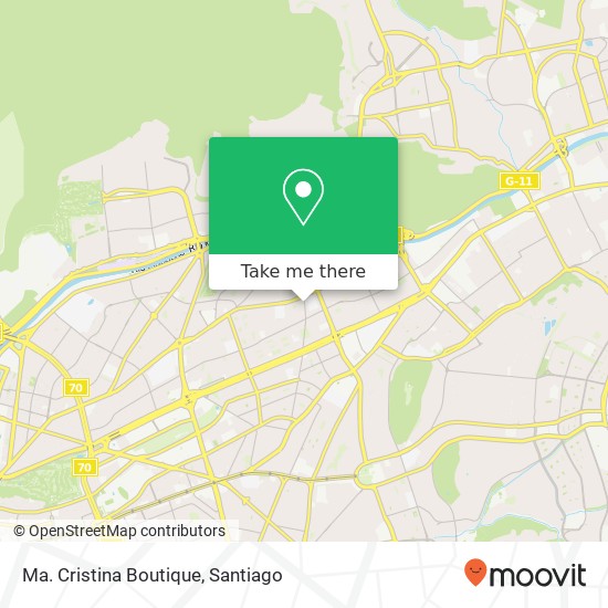 Mapa de Ma. Cristina Boutique, Avenida Las Tranqueras 1594 7630000 Vitacura, Vitacura, Región Metropolitana de Santiago