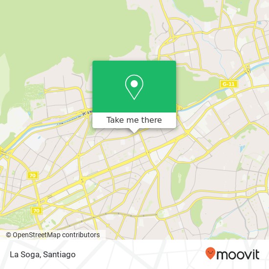 Mapa de La Soga, Avenida Vitacura 7630000 Vitacura, Vitacura, Región Metropolitana de Santiago