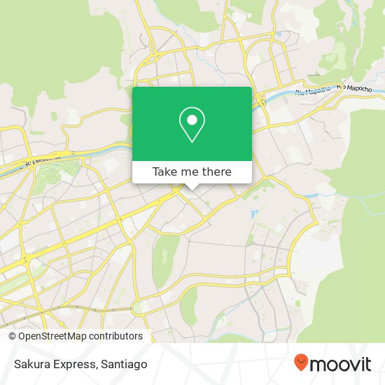 Mapa de Sakura Express, Calle Lo Fontecilla 7550000 Las Condes, Las Condes, Región Metropolitana de Santiago