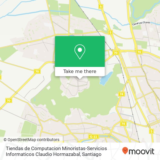 Mapa de Tiendas de Computacion Minoristas-Servicios Informaticos Claudio Hormazabal, Pasaje Tarragona 330 8700000 Quilicura, Quilicura, Región Metropolitana de Santiago