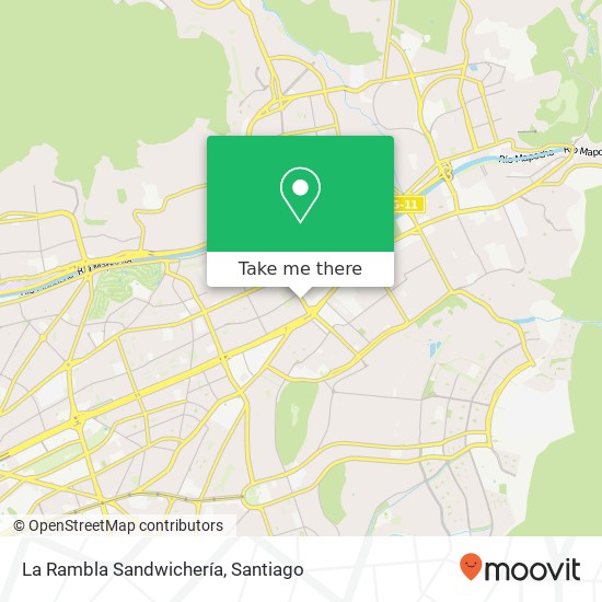 La Rambla Sandwichería, Avenida Tabancura 1334 7630000 Vitacura, Vitacura, Región Metropolitana de Santiago map