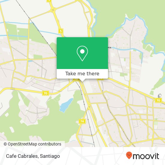 Mapa de Cafe Cabrales, 8540000 Conchalí, Conchalí, Región Metropolitana de Santiago