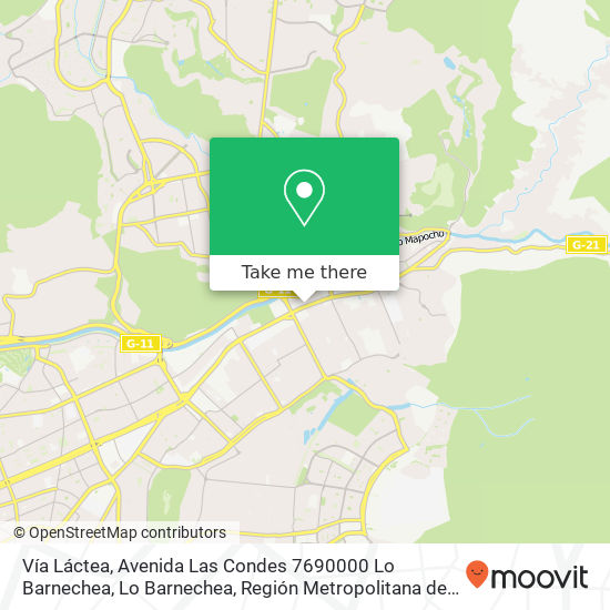 Vía Láctea, Avenida Las Condes 7690000 Lo Barnechea, Lo Barnechea, Región Metropolitana de Santiago map