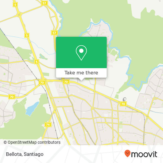 Bellota, 8580000 Huechuraba, Huechuraba, Región Metropolitana de Santiago map