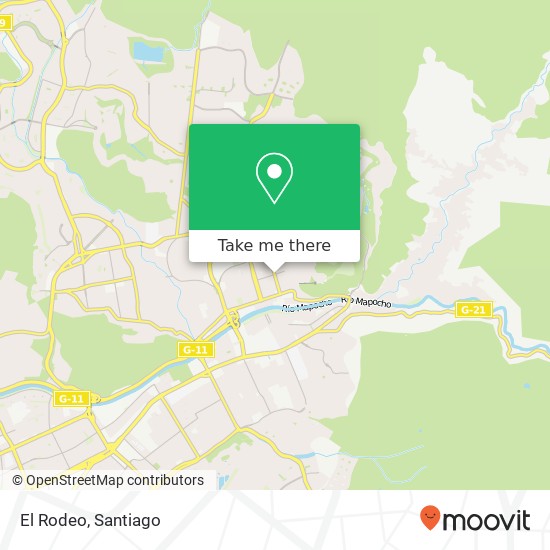Mapa de El Rodeo, Avenida Lo Barnechea 7690000 Lo Barnechea, Lo Barnechea, Región Metropolitana de Santiago