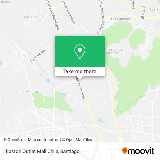 Easton Outlet Mall Chile map