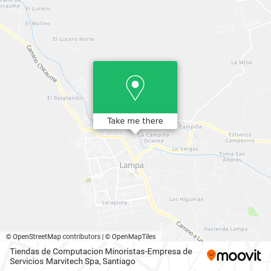 Tiendas de Computacion Minoristas-Empresa de Servicios Marvitech Spa map