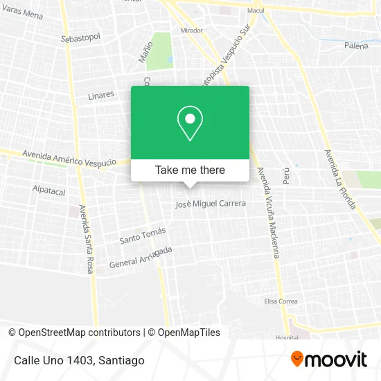 Mapa de Calle Uno 1403