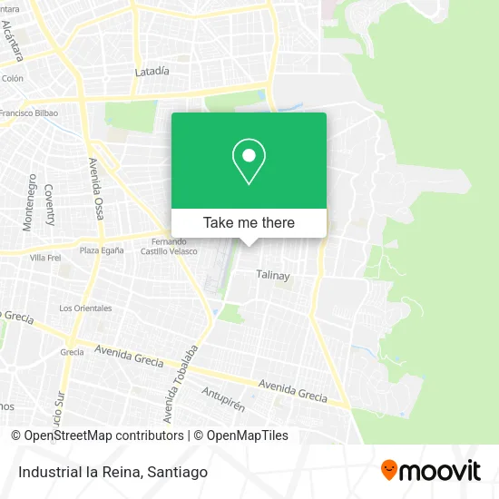 Industrial la Reina map