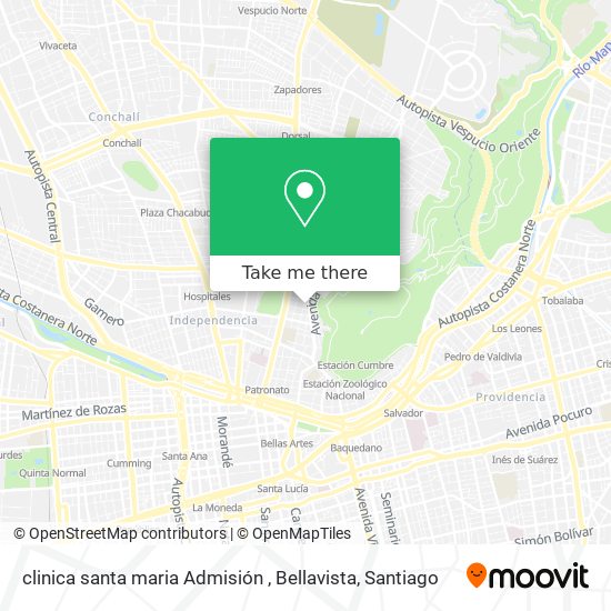 clinica santa maria Admisión , Bellavista map