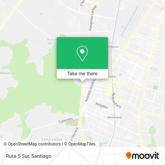 Ruta 5 Sur map