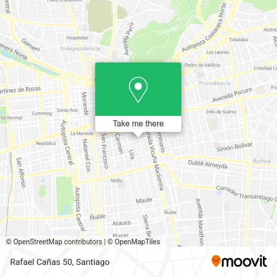 Rafael Cañas 50 map