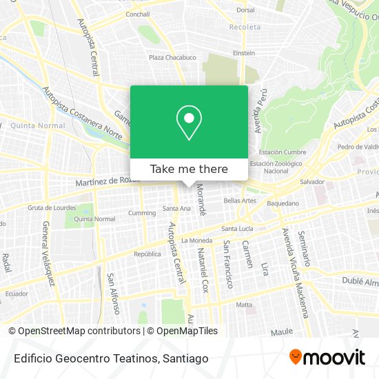 Mapa de Edificio Geocentro Teatinos