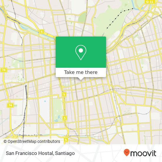 San Francisco Hostal map