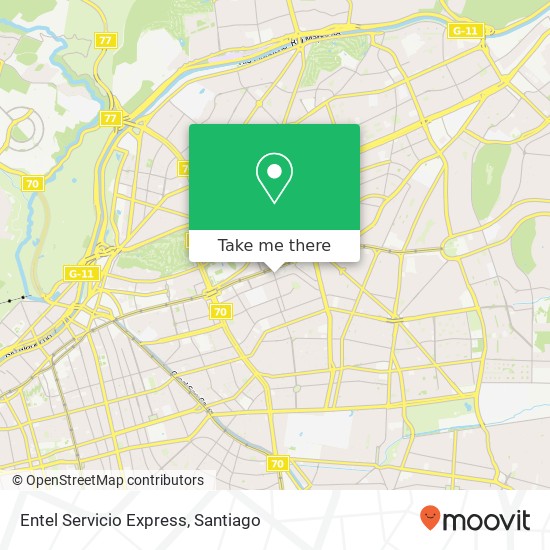 Entel Servicio Express map