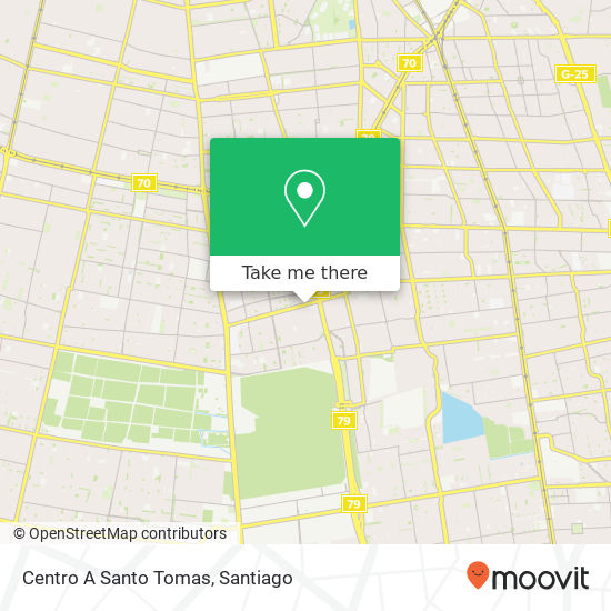 Mapa de Centro A Santo Tomas