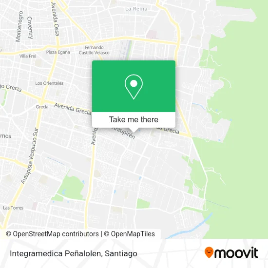 Integramedica Peñalolen map