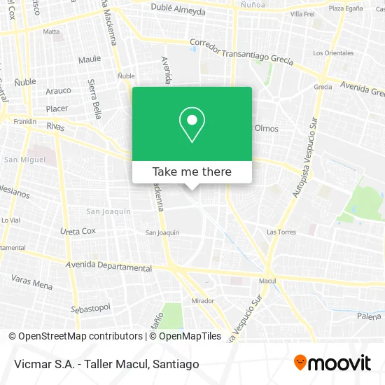 Vicmar S.A. - Taller Macul map