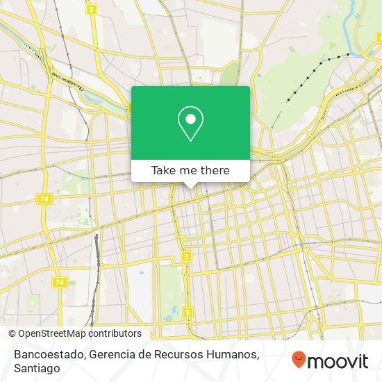 Bancoestado, Gerencia de Recursos Humanos map