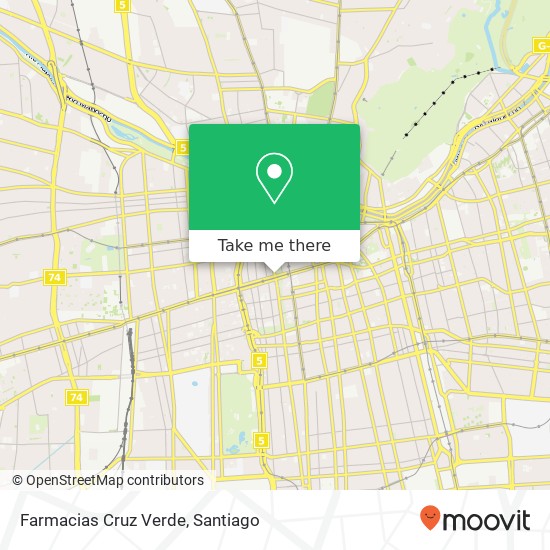 Farmacias Cruz Verde map