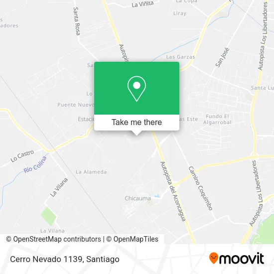 Cerro Nevado 1139 map
