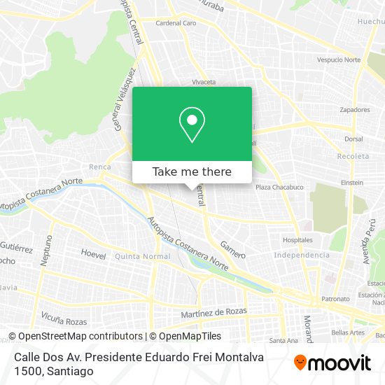 Mapa de Calle Dos Av. Presidente Eduardo Frei Montalva 1500
