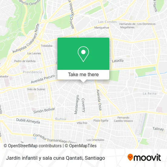 Mapa de Jardín infantil y sala cuna Qantati