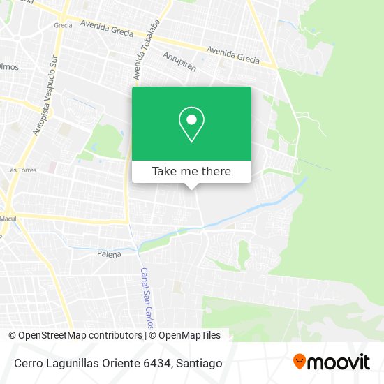 Cerro Lagunillas Oriente 6434 map