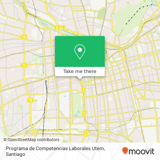 Programa de Competencias Laborales Utem map